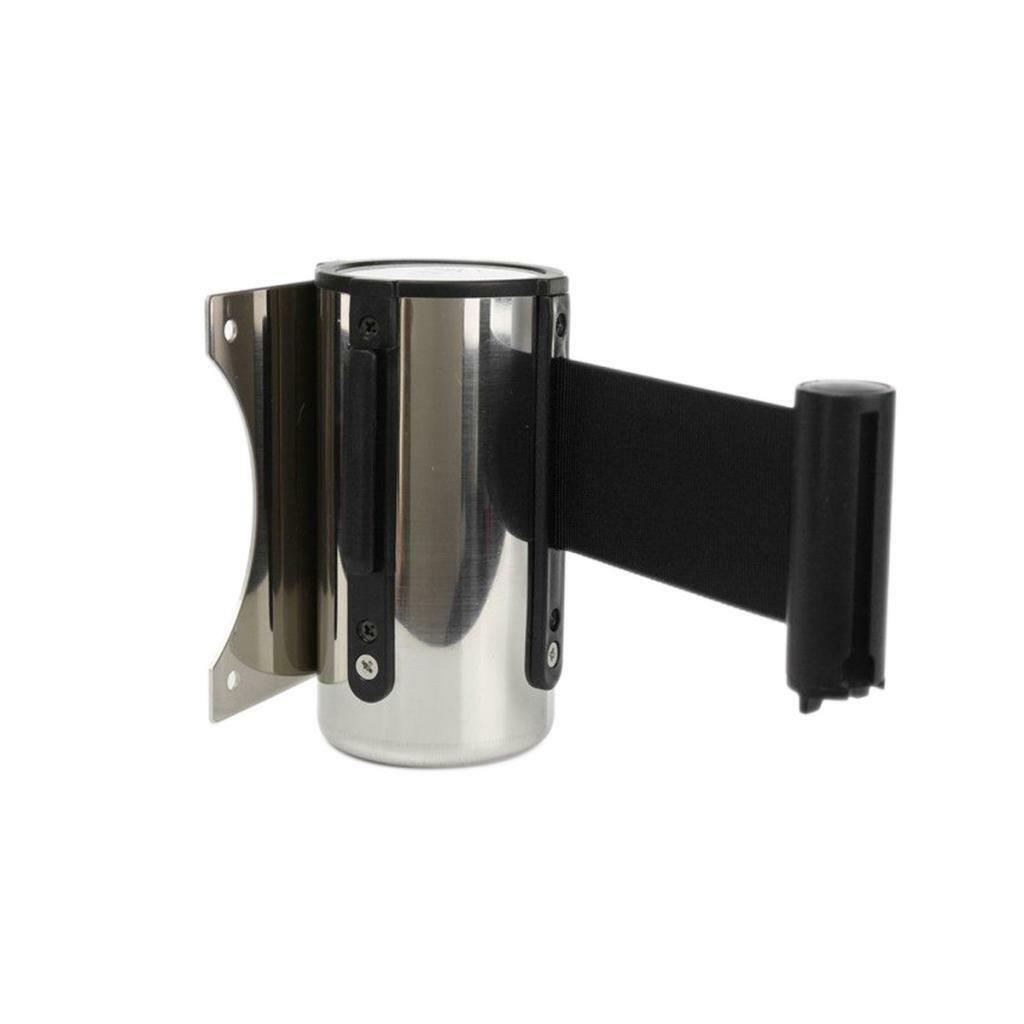 4 Meter Retractable Crowd Control Stanchion Queue Barriers Black Strap belt