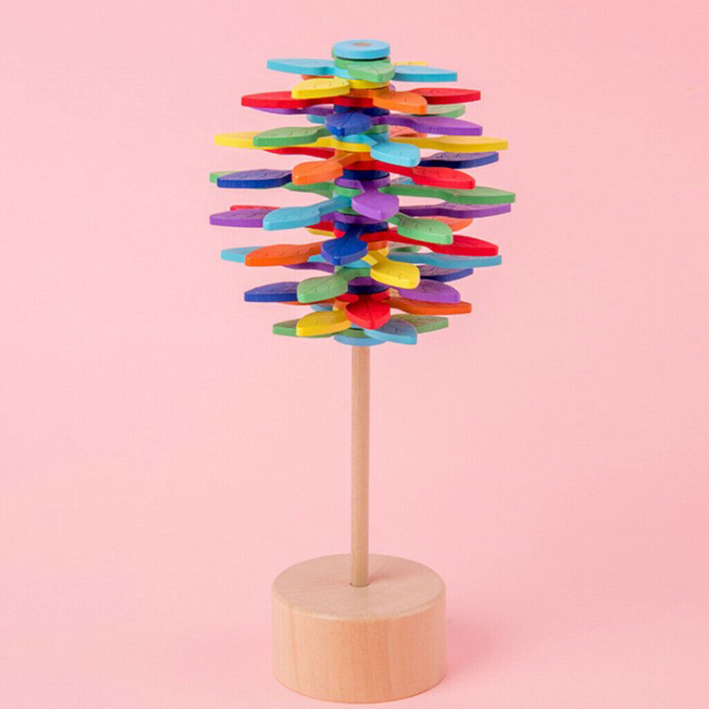 Wooden Rotating Spiral Lollipop Stress Relief Special Needs Sensory Toys