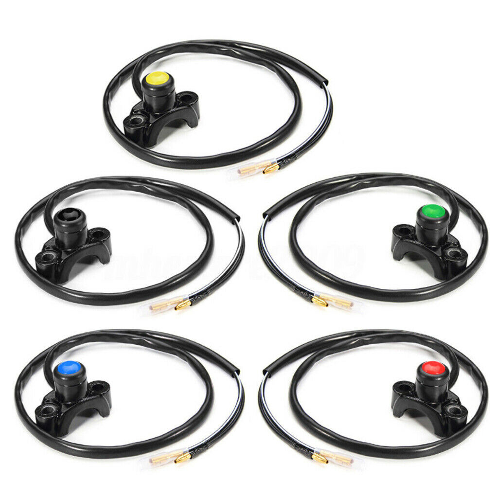 Motorcycle 7inch/8 inch Handlebars Engine Stop Start Kill Button Switch -Black