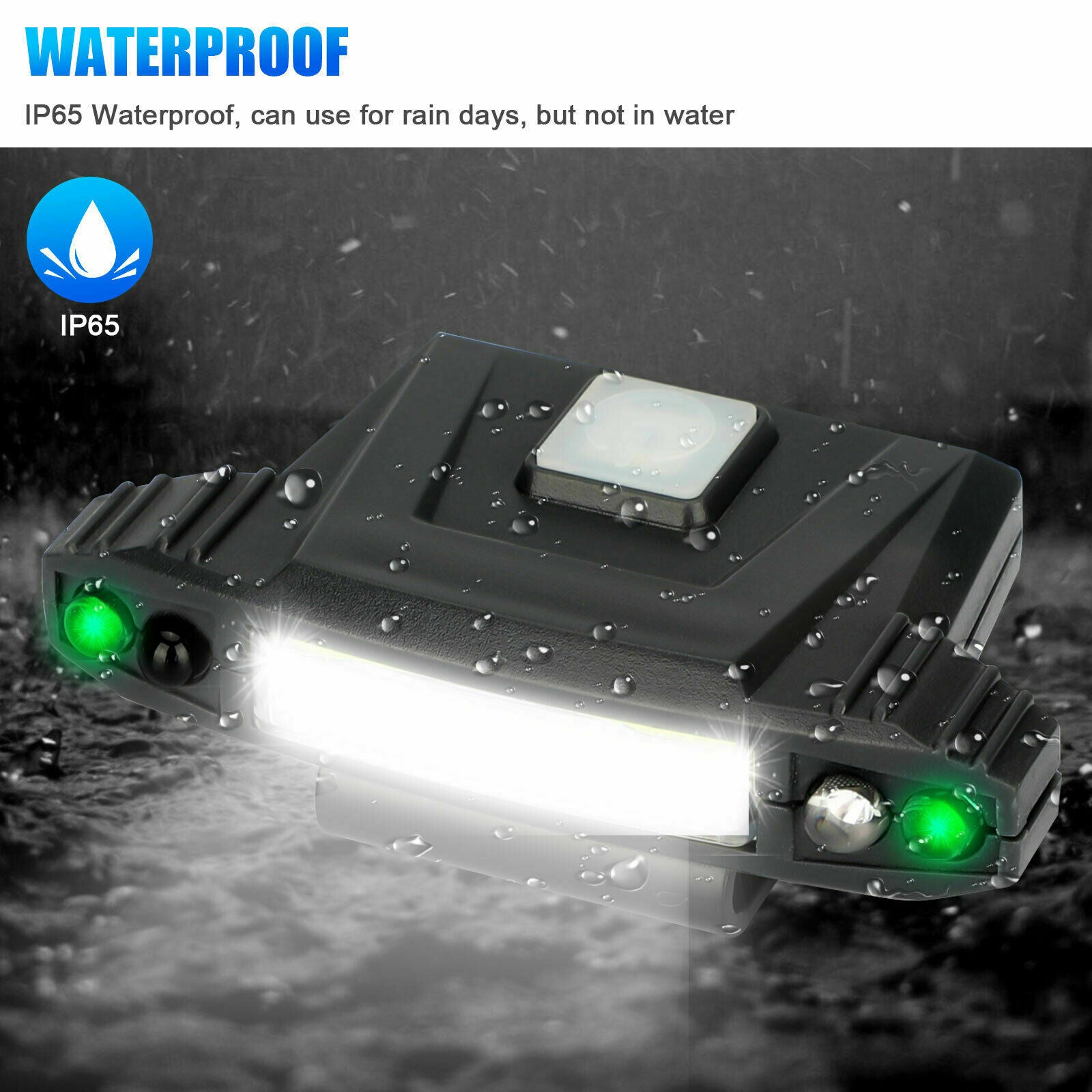 Cap LED Clip-on Headlamp USB Rechargeable Sensor Hat  Headlight Lamp Torch Light