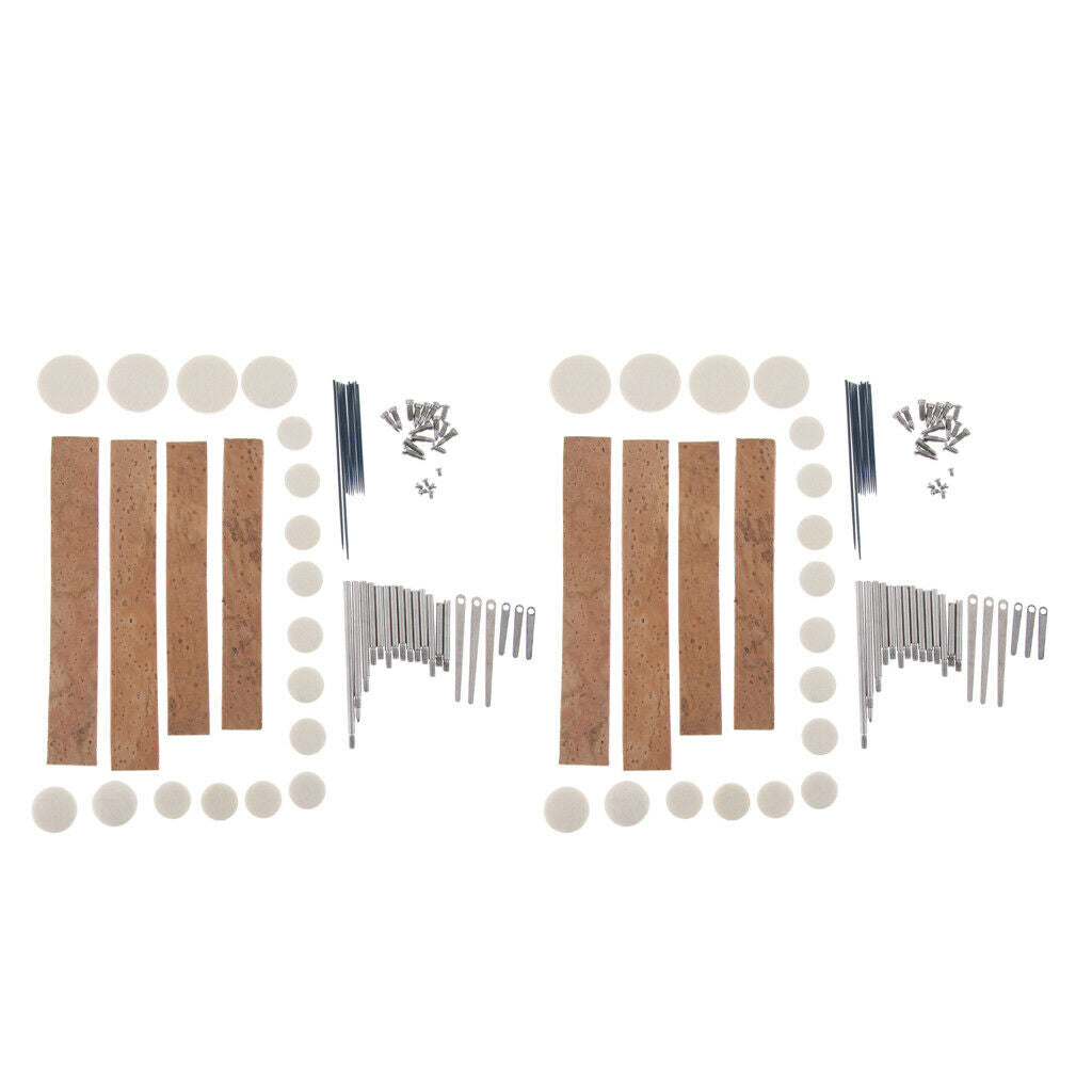 2 X Clarinet Replacement Leather Pads Screws Set for Clarinet Accessories