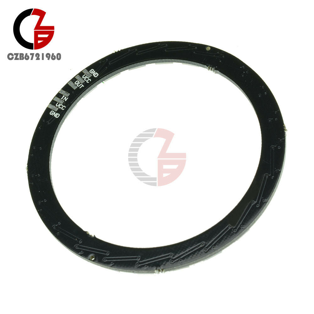 24 Bit WS2812B 5050 RGB LED Ring RGB LED with Integrated Driver 65mm for Arduino