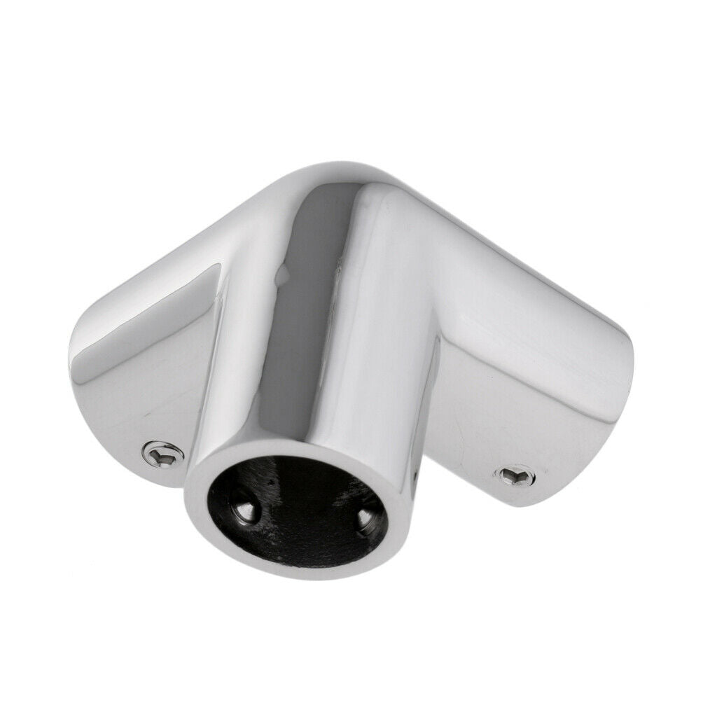 Stainless Steel 1'' 3 Way Corner Elbow Marine Boat Hand Rail Fitting - Durable &