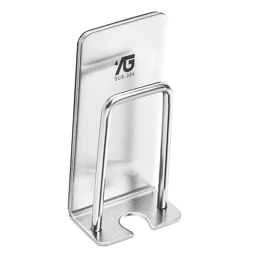 Batroom Stainless Steel Wall Mounted Toothbrush and Gargle Cup Holder Hooks