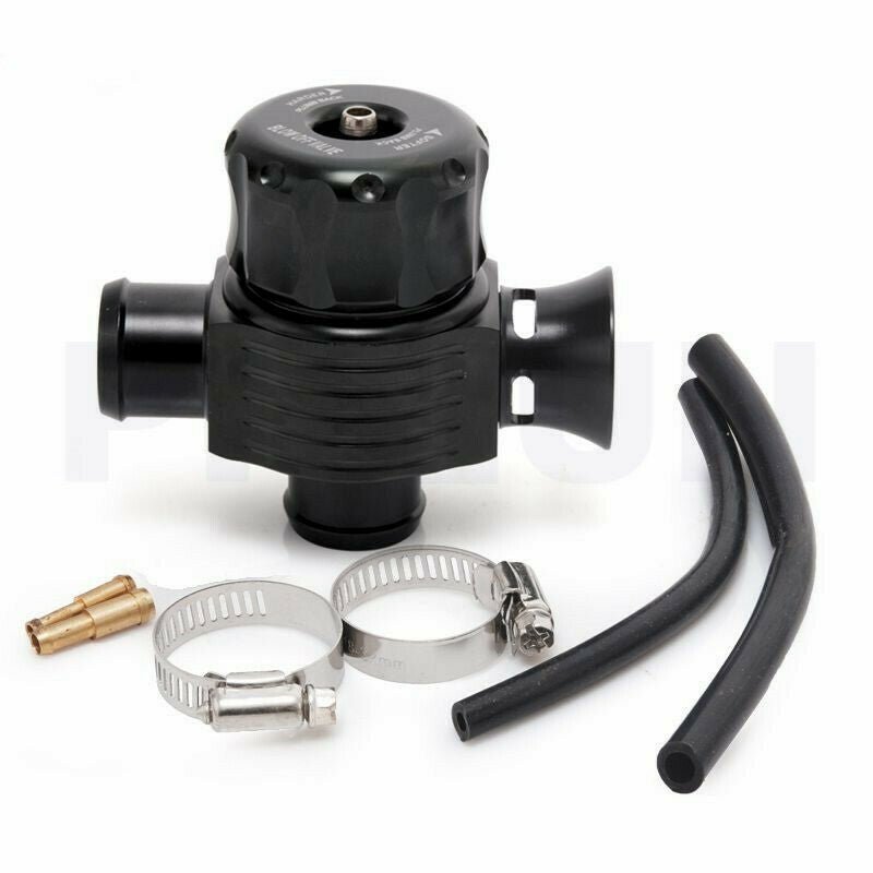 Black 25mm Universal Car Dual Port Blow Off Turbo Bov Valve Diverter Dump Valve