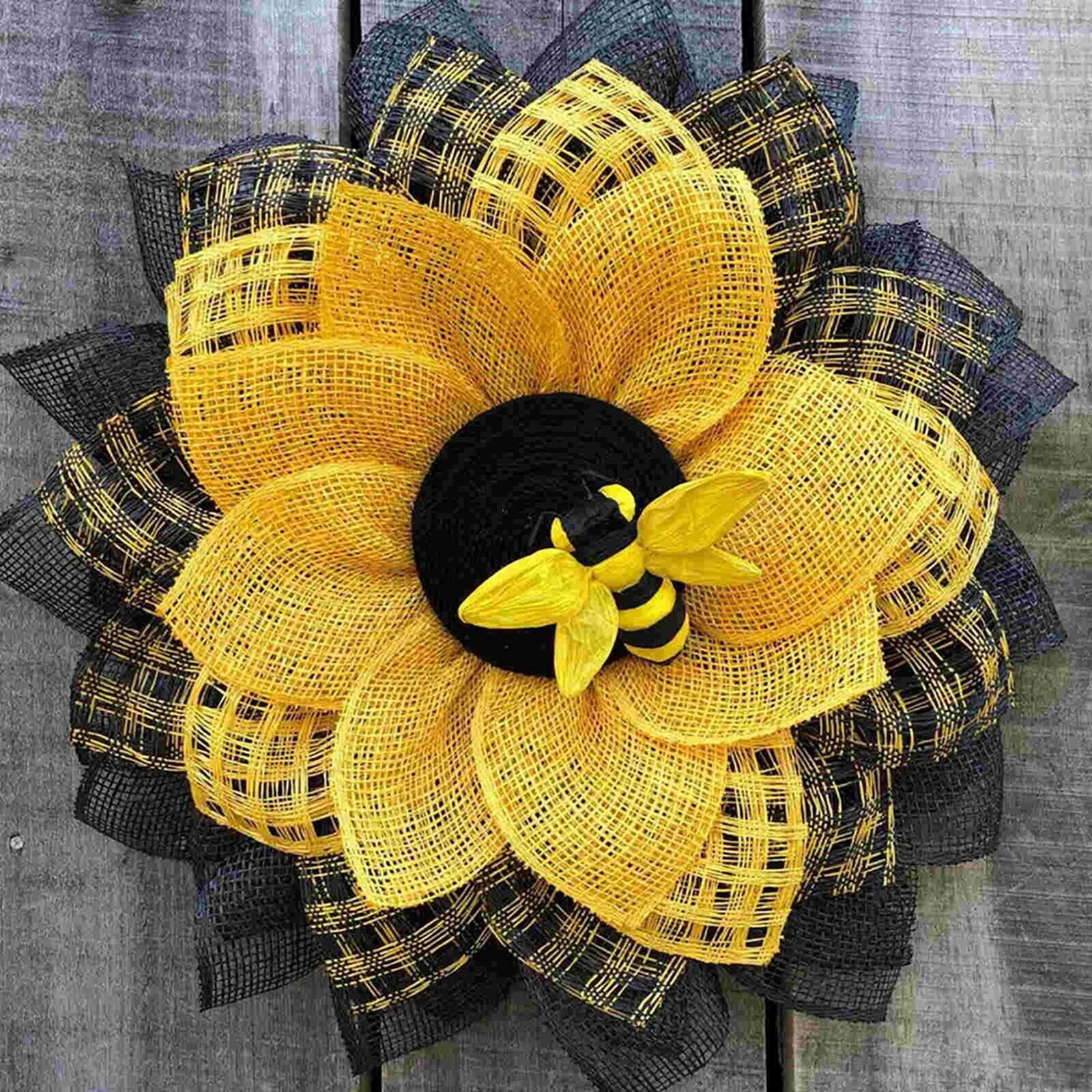 Hanging Artificial Flowers Wreath 18'' Garland Door Farmhouse Indoor Decors