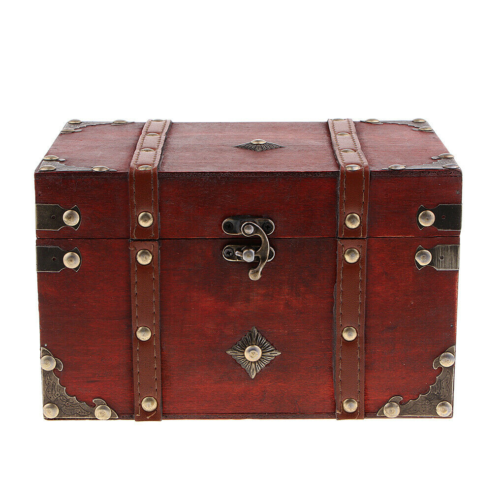 Wooden Jeweler Gift Box 2 Layers To Save Jewelry, Earrings And Rings - B