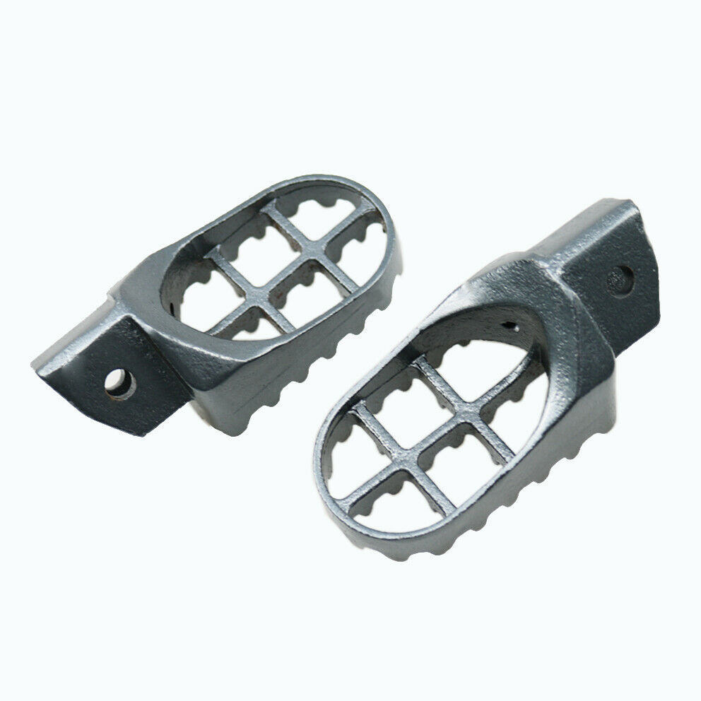 Grey Off-road Dirt Bike Steel Foot Pegs For Suzuki RM80 1993-2001