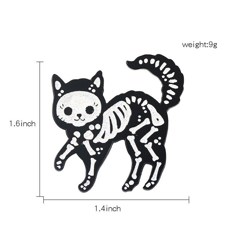 Skeleton Cat Enamel Lapel Pins Alien Avocado Cute Brooches Badges Fashion Gi Rf