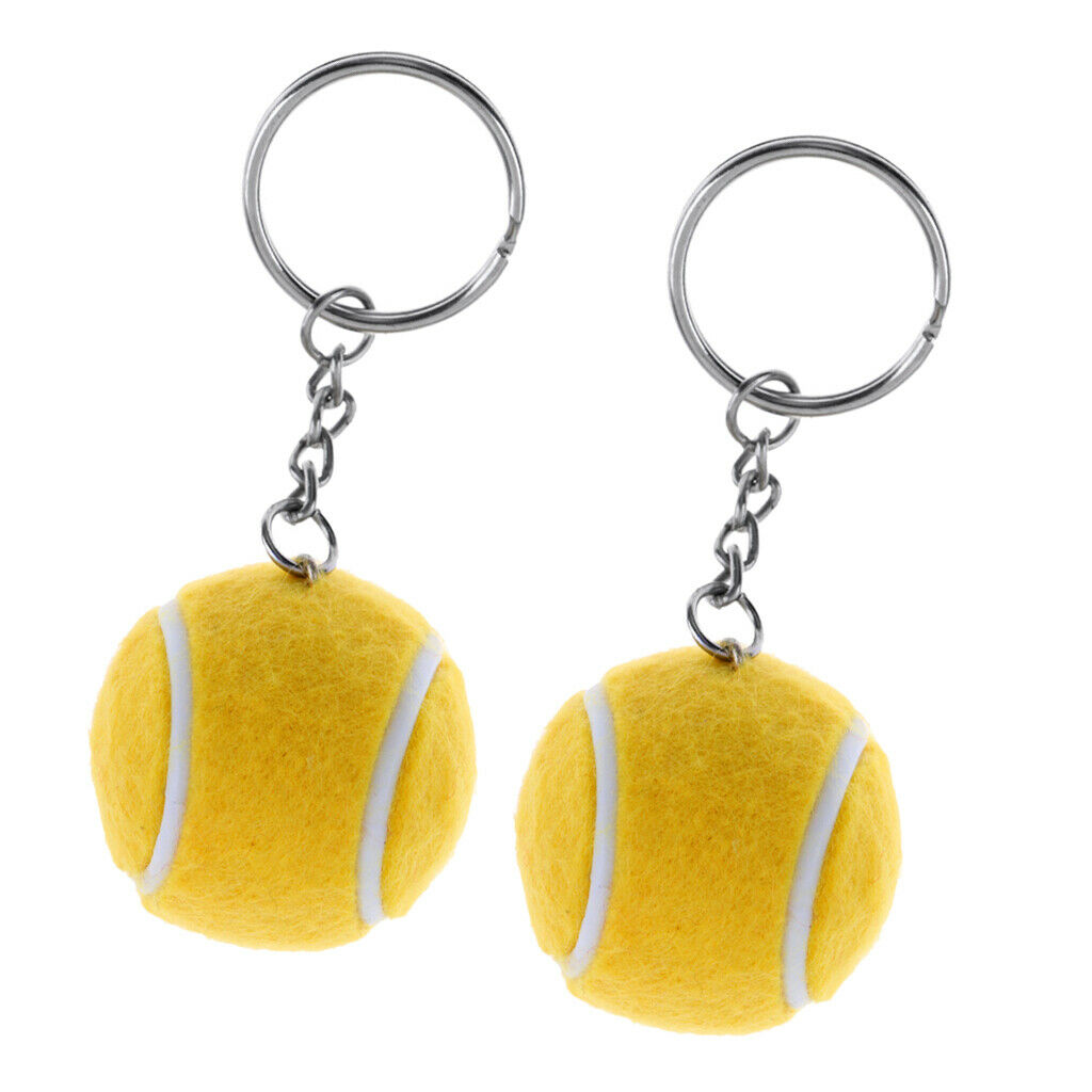 2pcs Fashion Key Tennis Ball Keychain Bag Decor Handmade Crafts Making