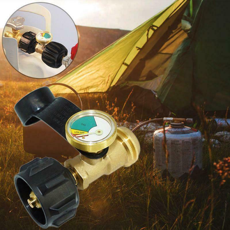 Universal BBQ Gas Propane Pressure Brass Gauge Tank RV Pressure Gauge Level