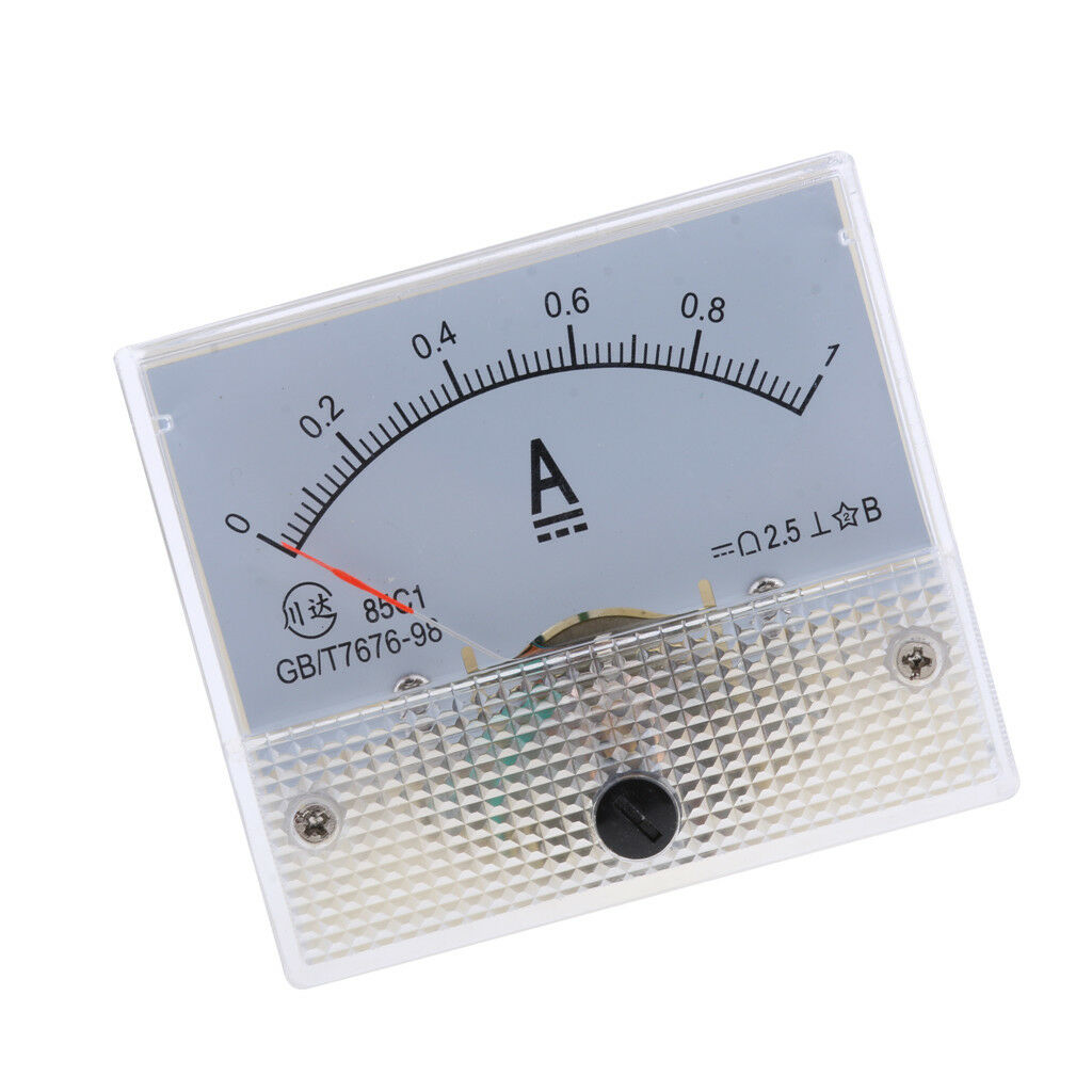 DC 1A Analog Ammeter Panel AMP Current Meter 0-1A Amp Meter 85C1 Class 2.5