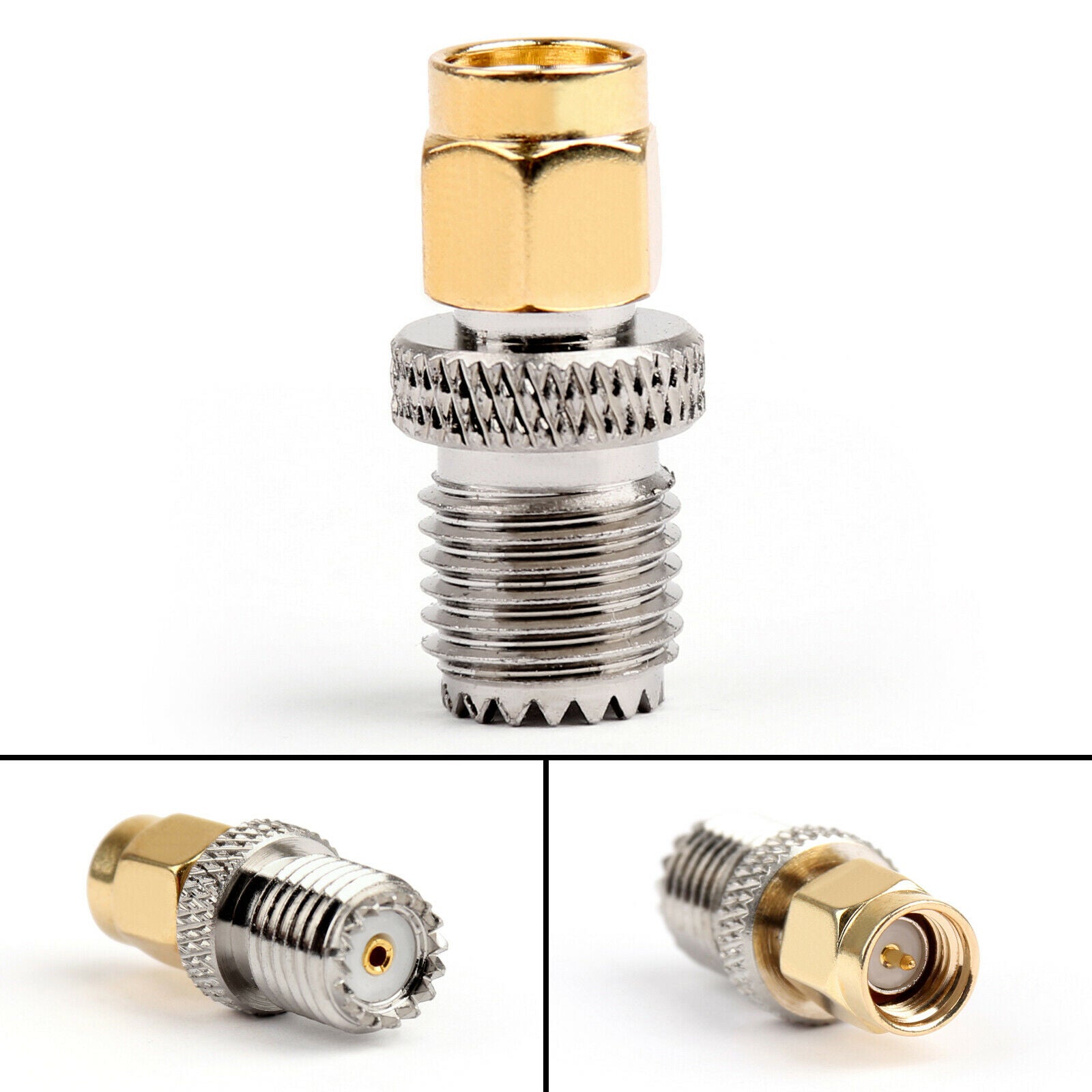 10Pcs SMA Male Plug To Mini UHF Female Jack Plug Straight RF Coaxial Adapter CA