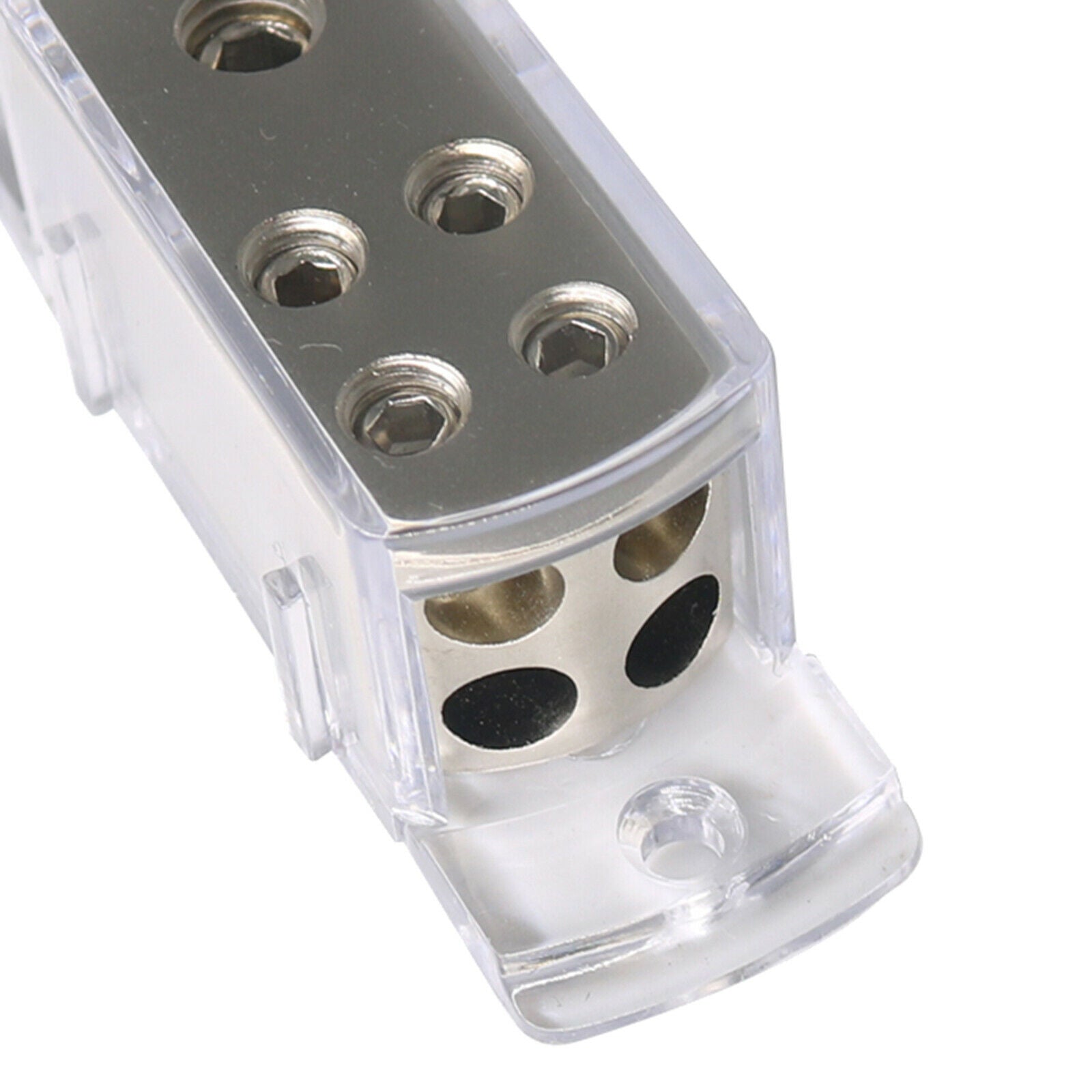 4-Way 1X 4AWG In 4X 8AWG Power / Earth Cable Splitter Distribution Block