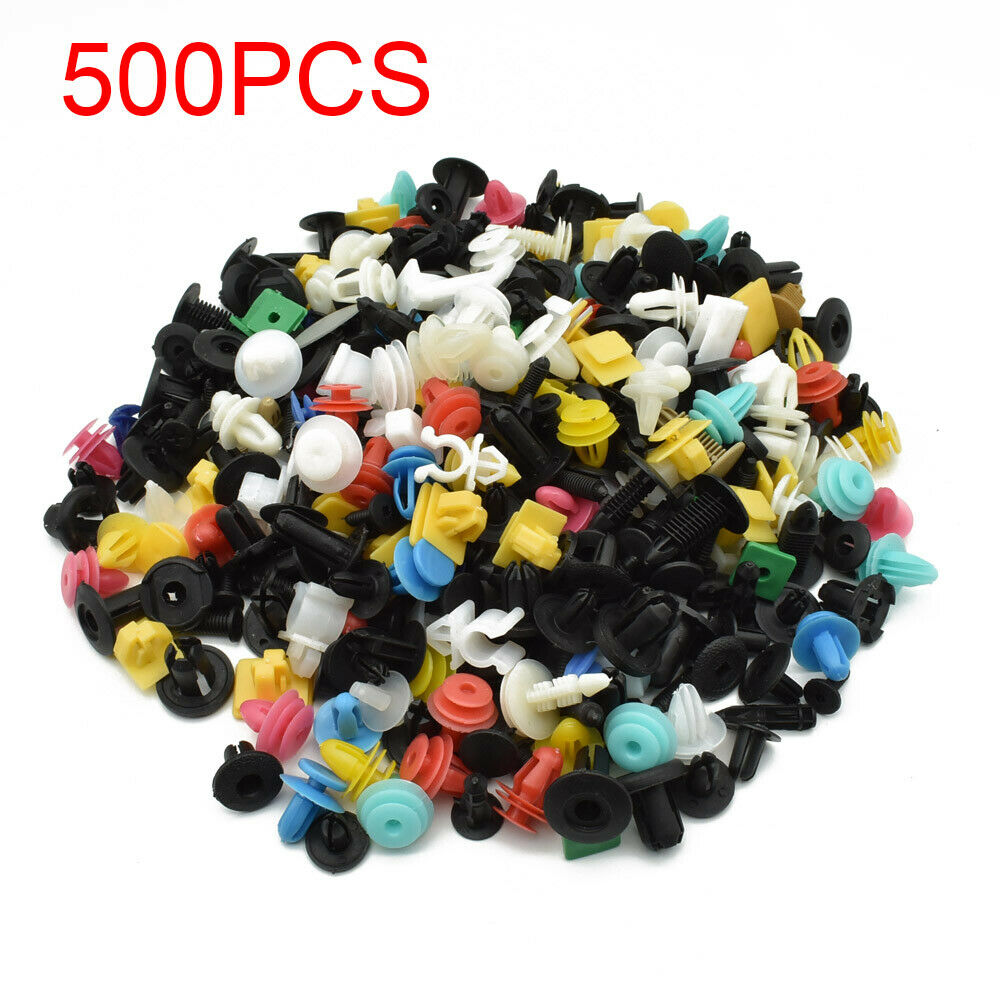 500Pcs Universal Mixed Auto Fastener Car Bumper Clips Retainer For Fender Liner