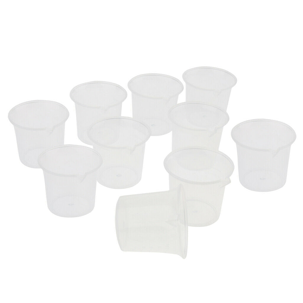 20 Pieces Lab 25ml Plastic Graduated Measuring Beaker Liquid Cup Container
