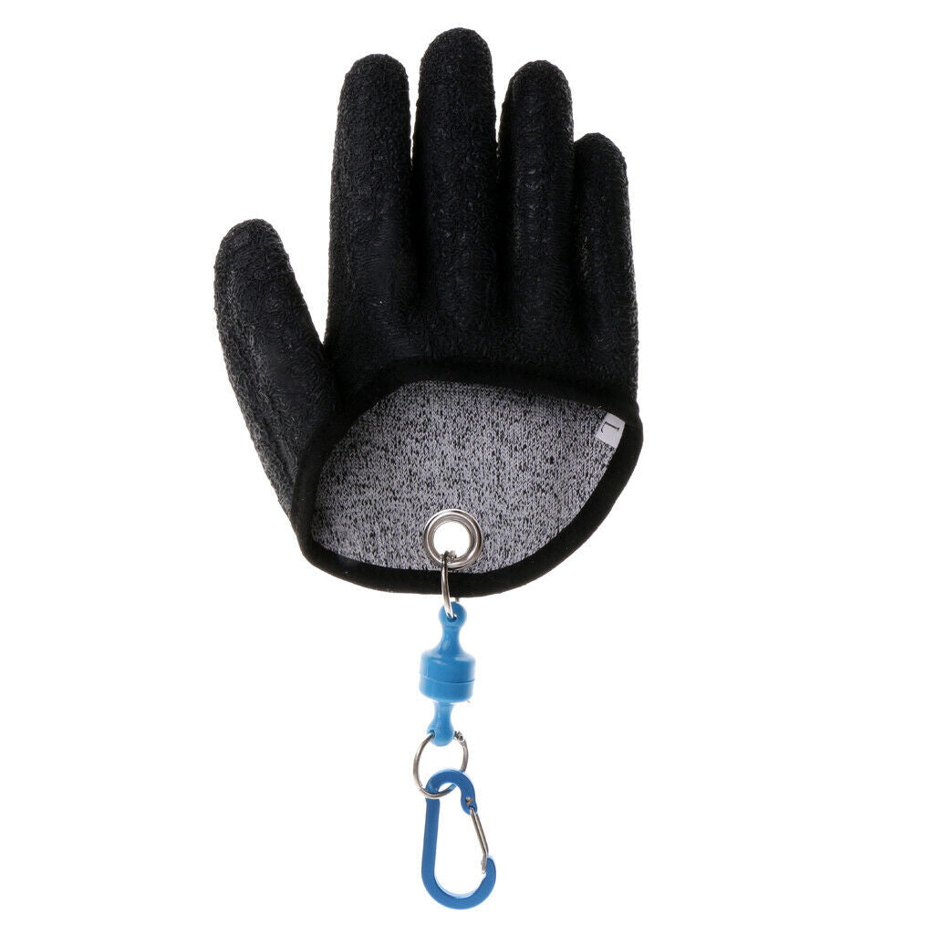 Fishing Gloves for Handing Fish Safety with Magnet Release L Right Hand