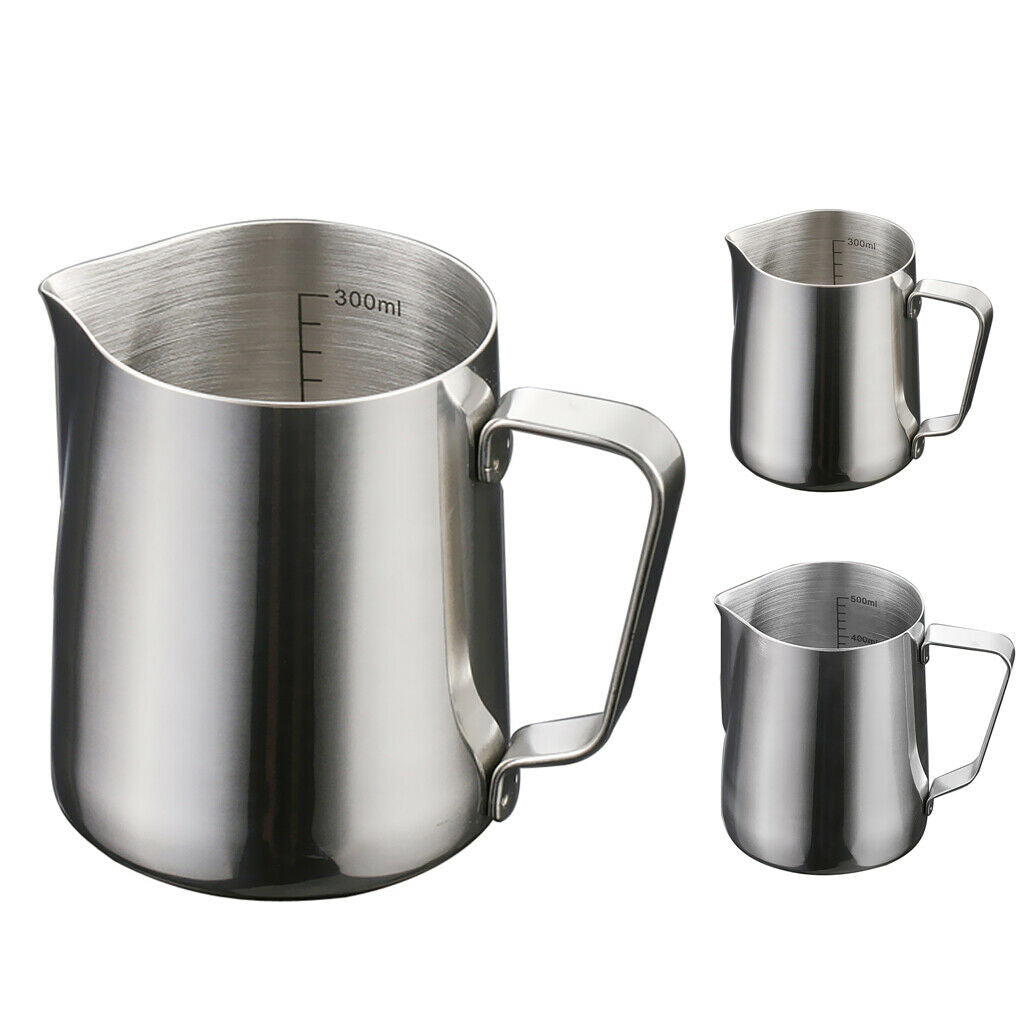 Coffee Pitcher Utensils Steel Jug Decoration Kitchen Accessories 350ml + 600ml