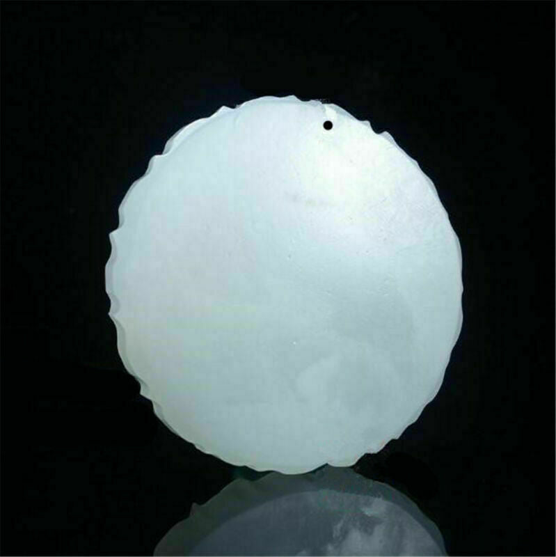 Old Chinese Ancient Natural White Hetian Jade Hand-carved Dragon Phoenix Pendant