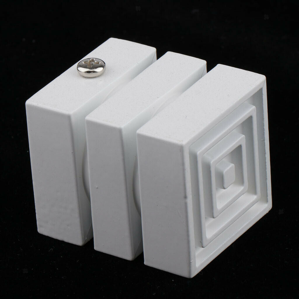 Metal Iron Curtain Pole Finials End Heads Fit 28mm Dia. Drapery Rods G_White