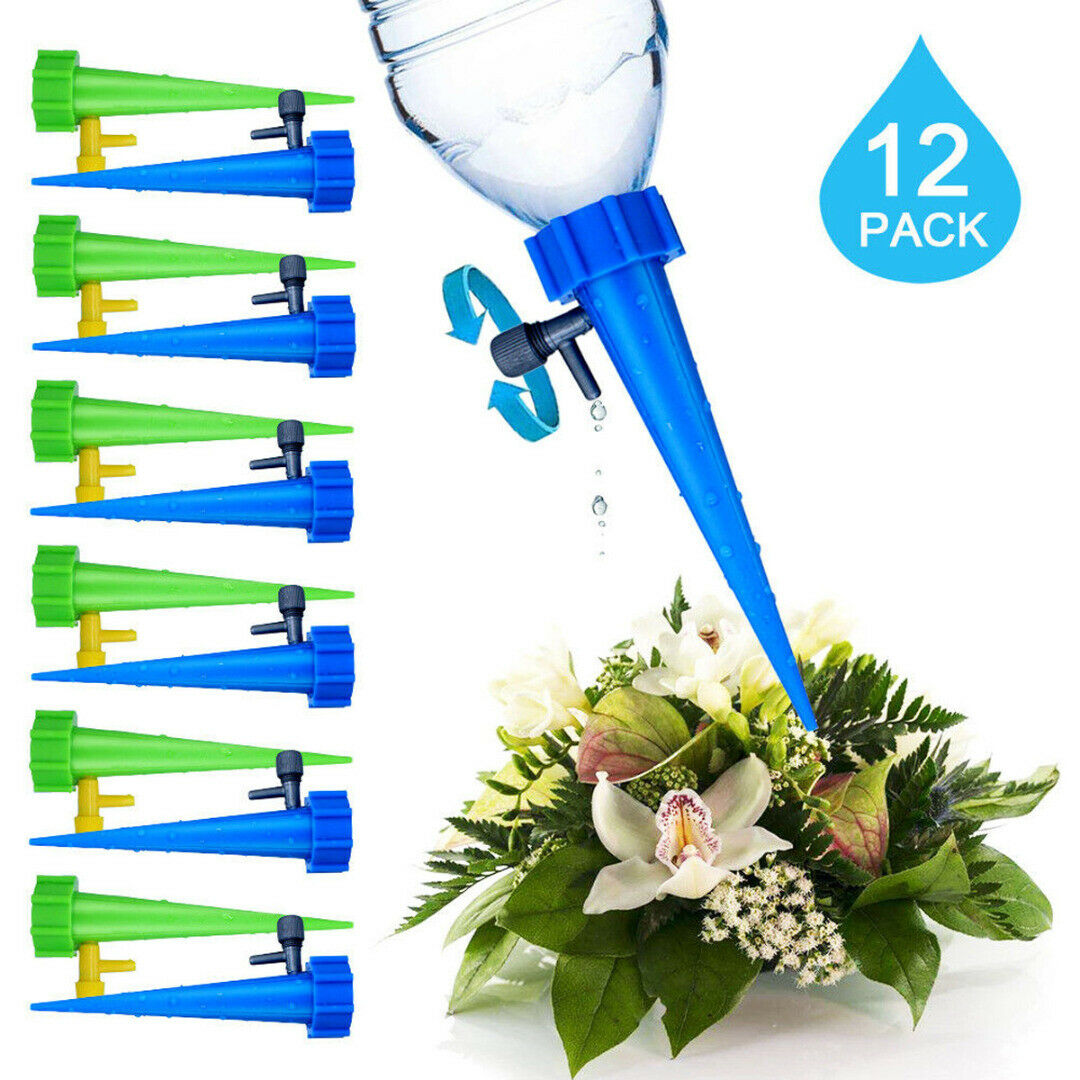 12x Plant Self Watering Spikes Automatic Drip Irrigation Devices Tool