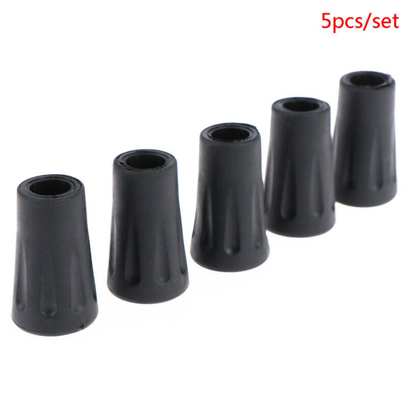 5Pcs Rubber Trekking Pole Tips Protectors Walking Sticks Caps Hiking Po.l8