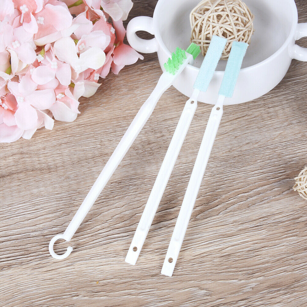 3pcs/set bottle decontamination wash cup brush set sink slot clean small .l8