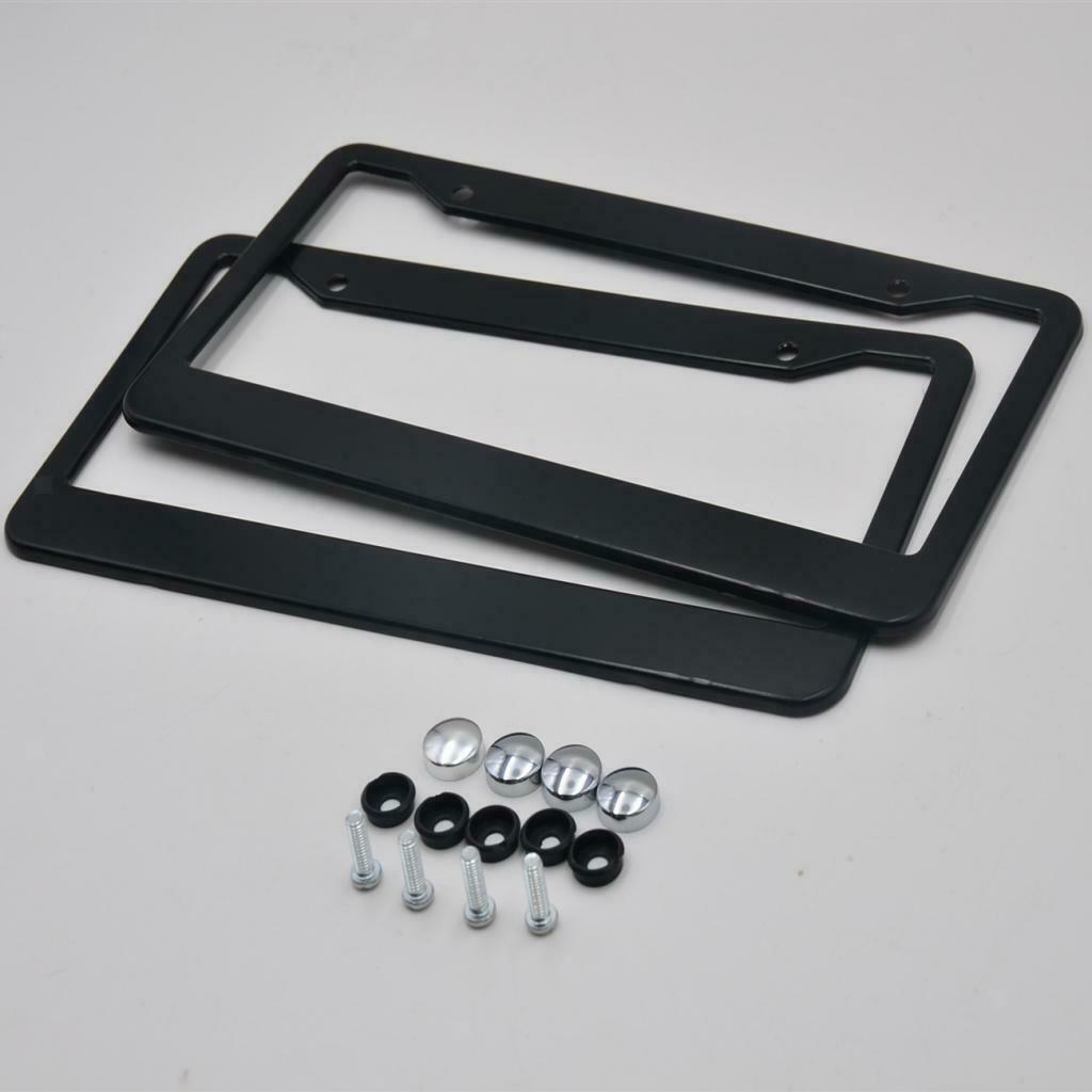 2pcs Universal Truck Racing License Plate Frame Tag Protective Cover Holder