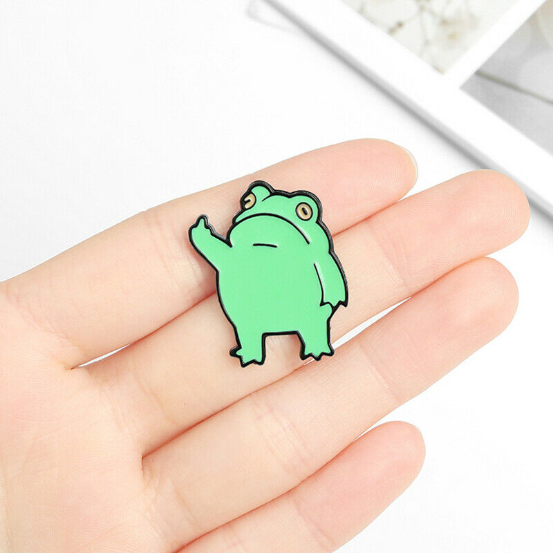 Frog Cartoon Animal Enamel Brooches Small Pins Gift Shirt Backpack Badg.l8