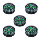 5pcs Mini Pocket Survival Liquid Filled Button Compass for Camping Hiking