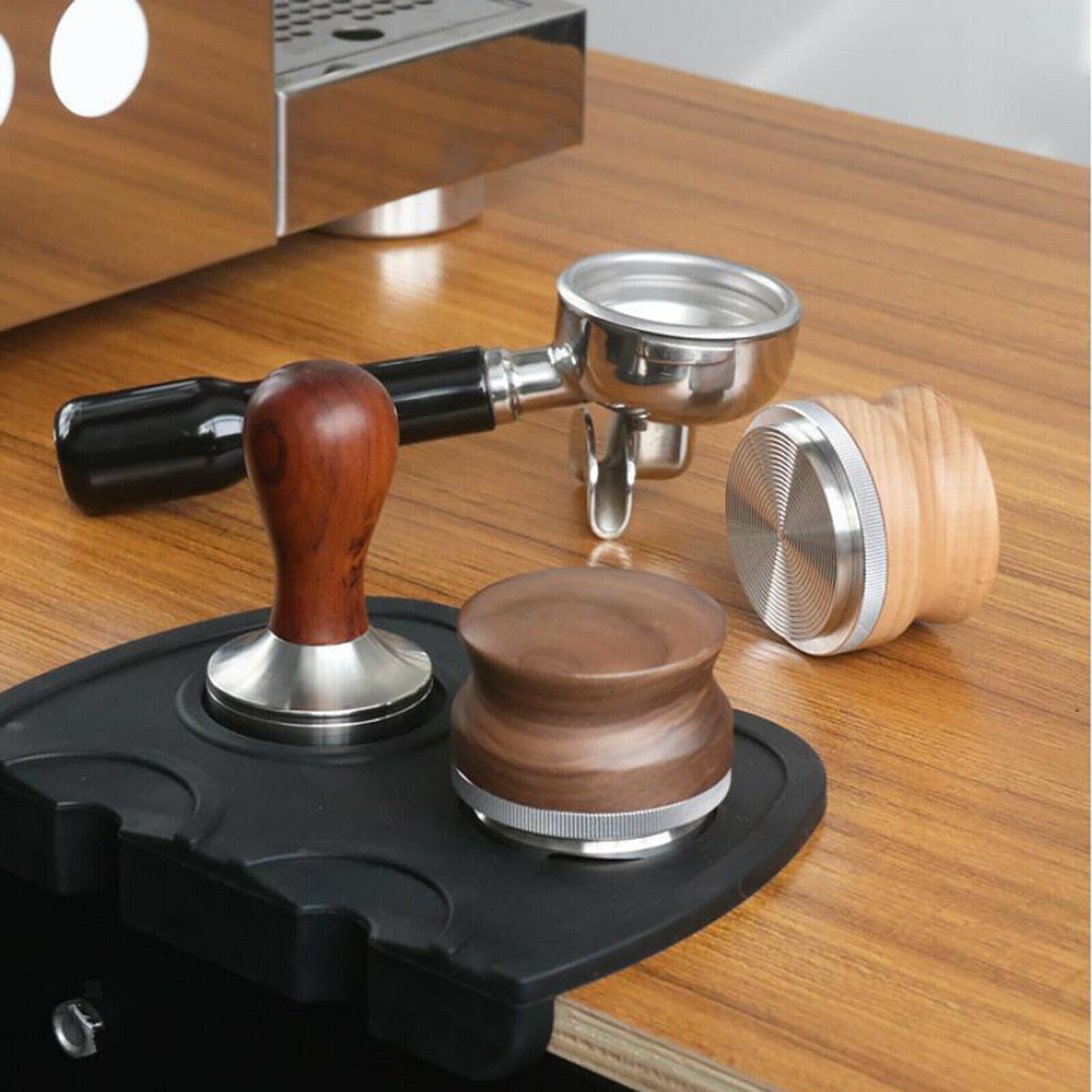 Espresso Coffee Tamper Wooden Handle Espresso Distribution Tool 53mm Style3