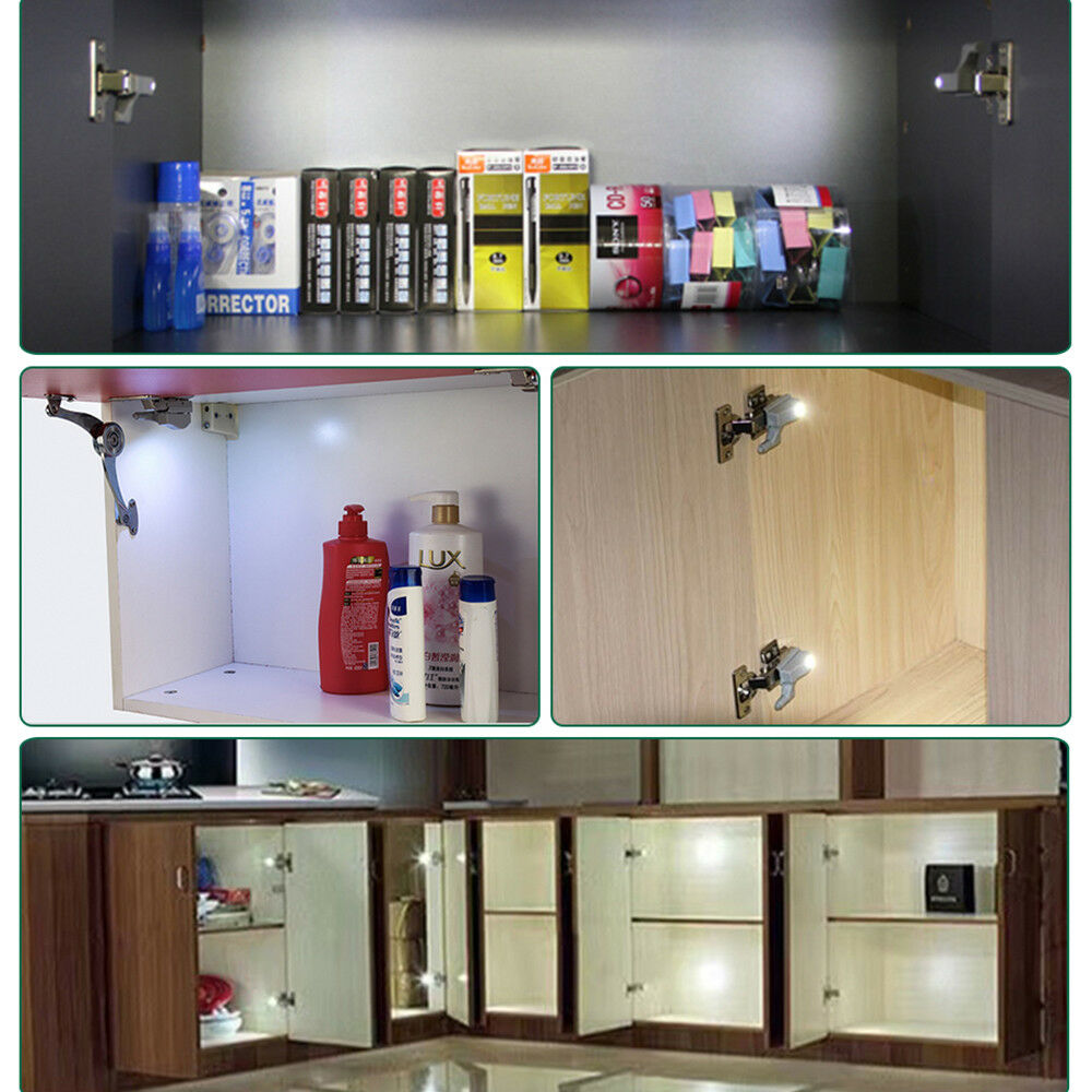 DIY Cool White Cabinet Hinge LED Light For Wardrobe Cupboard Home Kitchen Closet