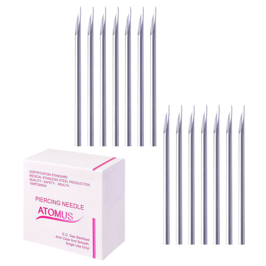 300Set Sterile Ears Piercing Needles Sterilized Tattoo Machine Supplies