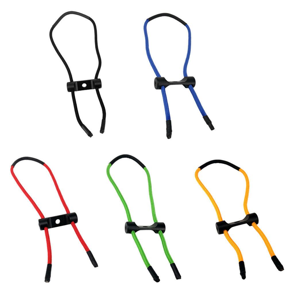 Archery Shooting Compound Bow Wrist Sling Strap Belt Cord String Rope Black