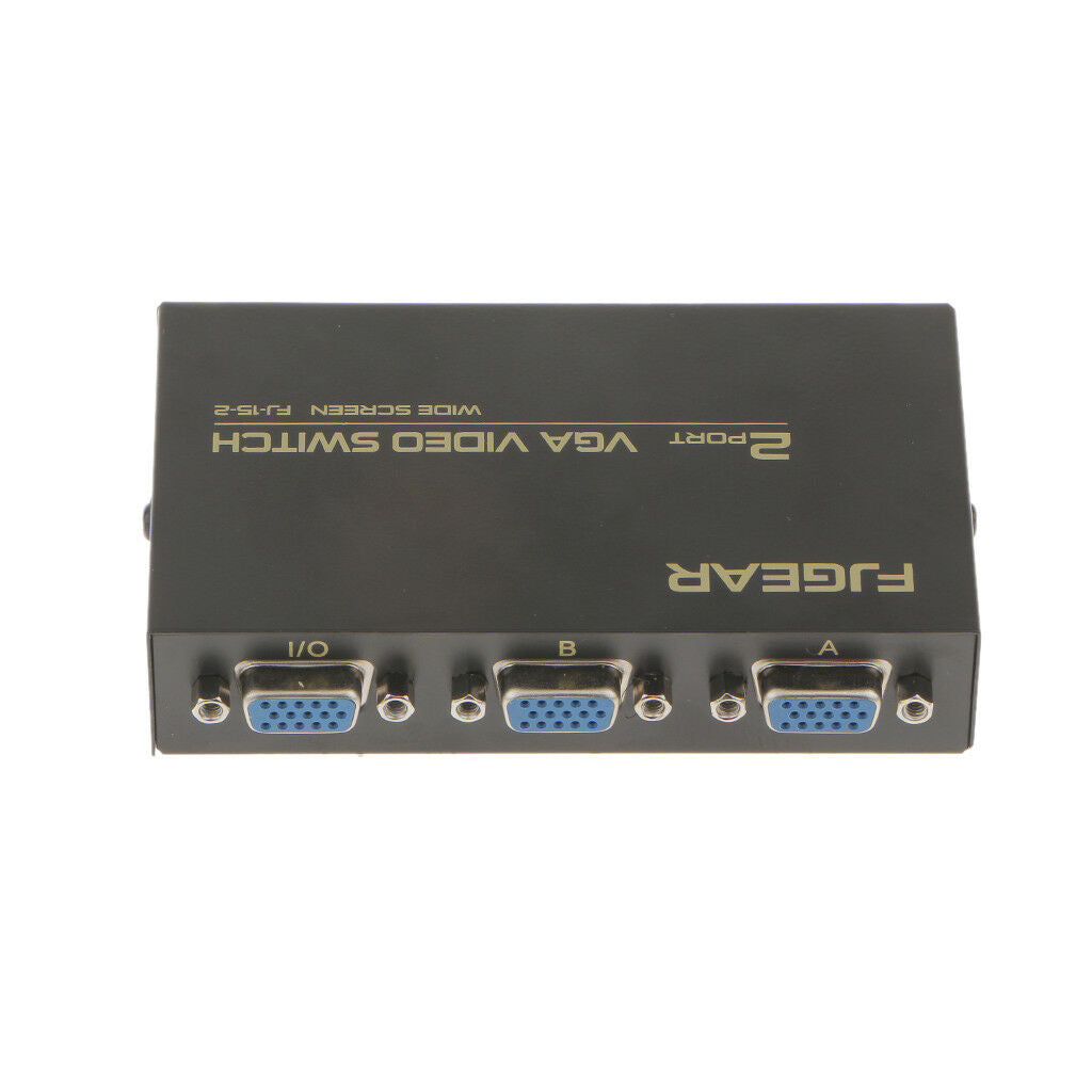 2Ports VGA SVGA Monitor Sharing Switch Box 2 In 1 Out For LCD PC TV Monitor