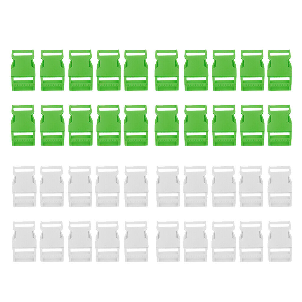 40Pieces Side Release Buckles Backpack Connect Clasp Adjustment Attachment