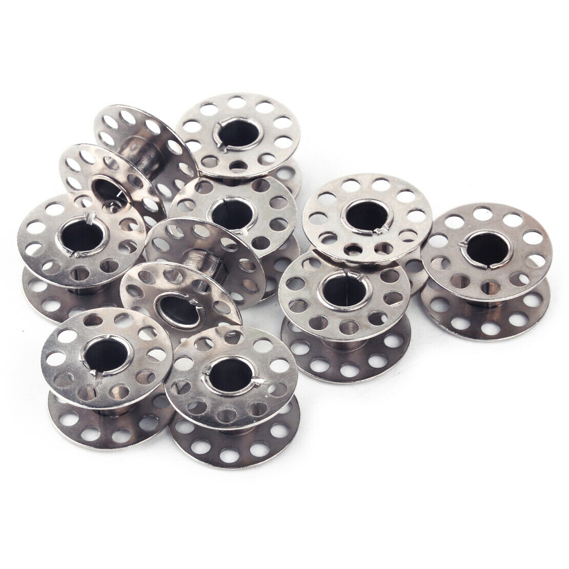 10pcs DIY Alloy Home Factory Sewing Machine Bobbins Spool Tool Parts Craft An