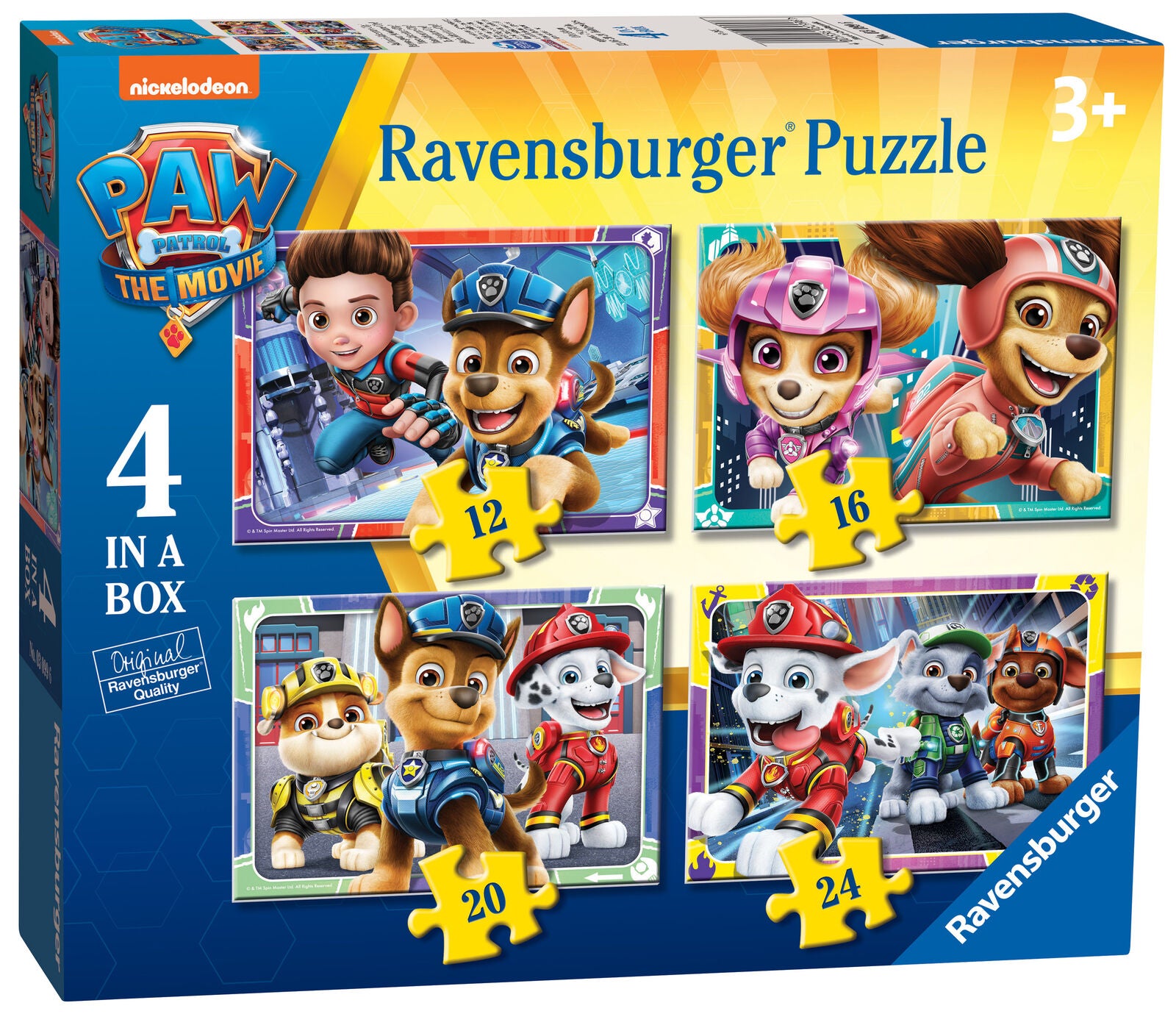 3099 Ravensburger Paw Patrol The Movie Jigsaw Puzzle 4 in a Box Age 3 Years+