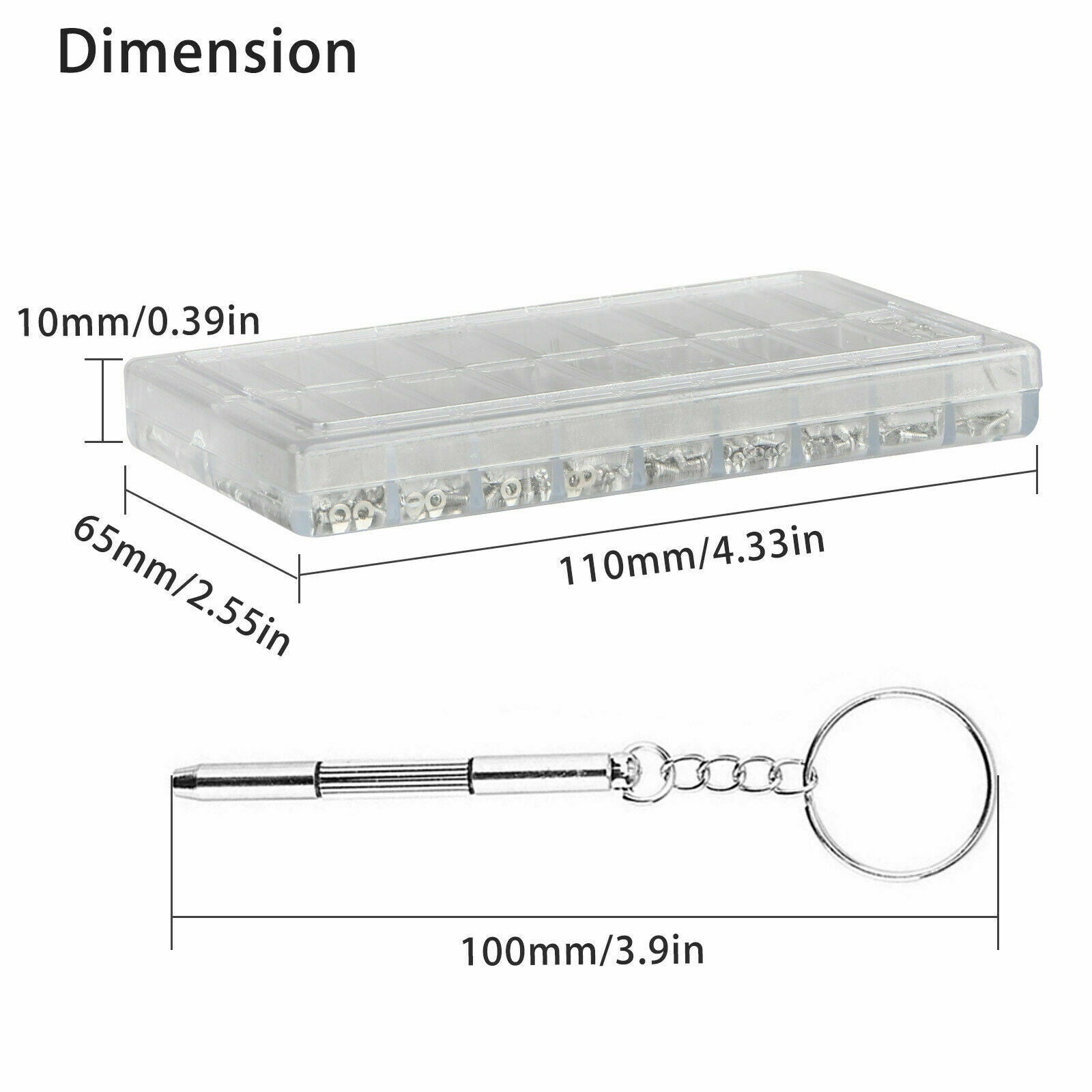 1000Pcs Micro Eyeglass Sunglass Spectacles Tiny Watch Repair Tool Screws Kit