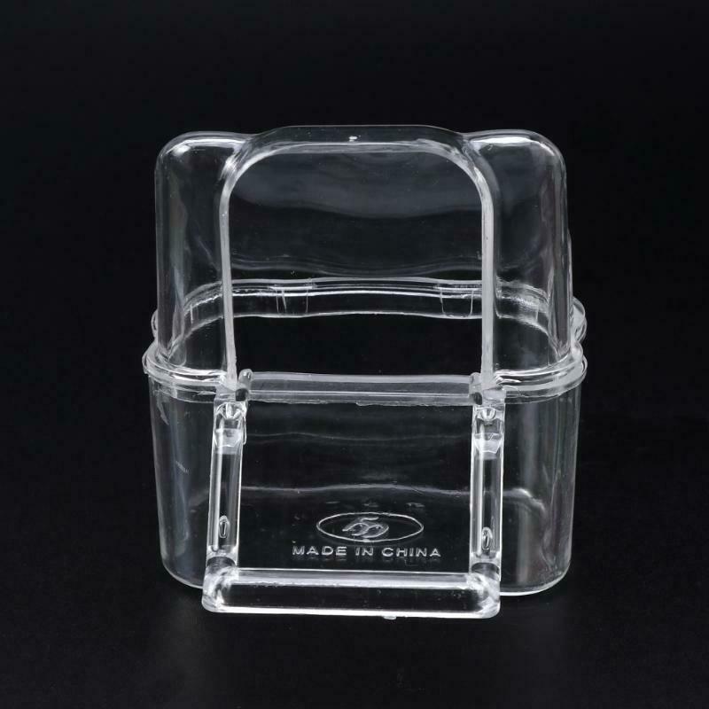 Acrylic Bird Feeder 2Pcs/Set Cage Hanging Dish Feeder Dispenser Drinker Supplies
