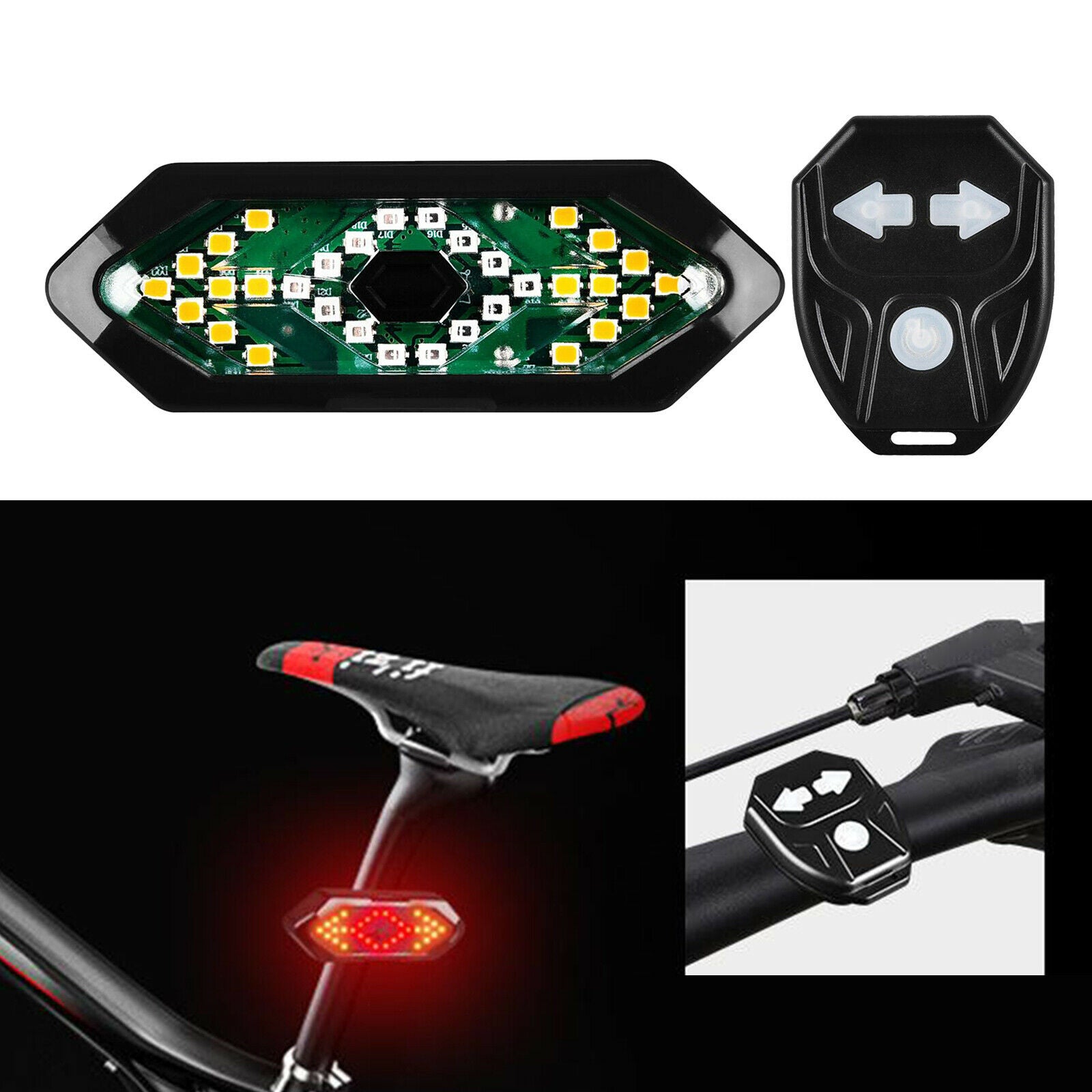 Smart Bike Tail Light Turn Signals and Horn Indicator Safety Warning Cycling
