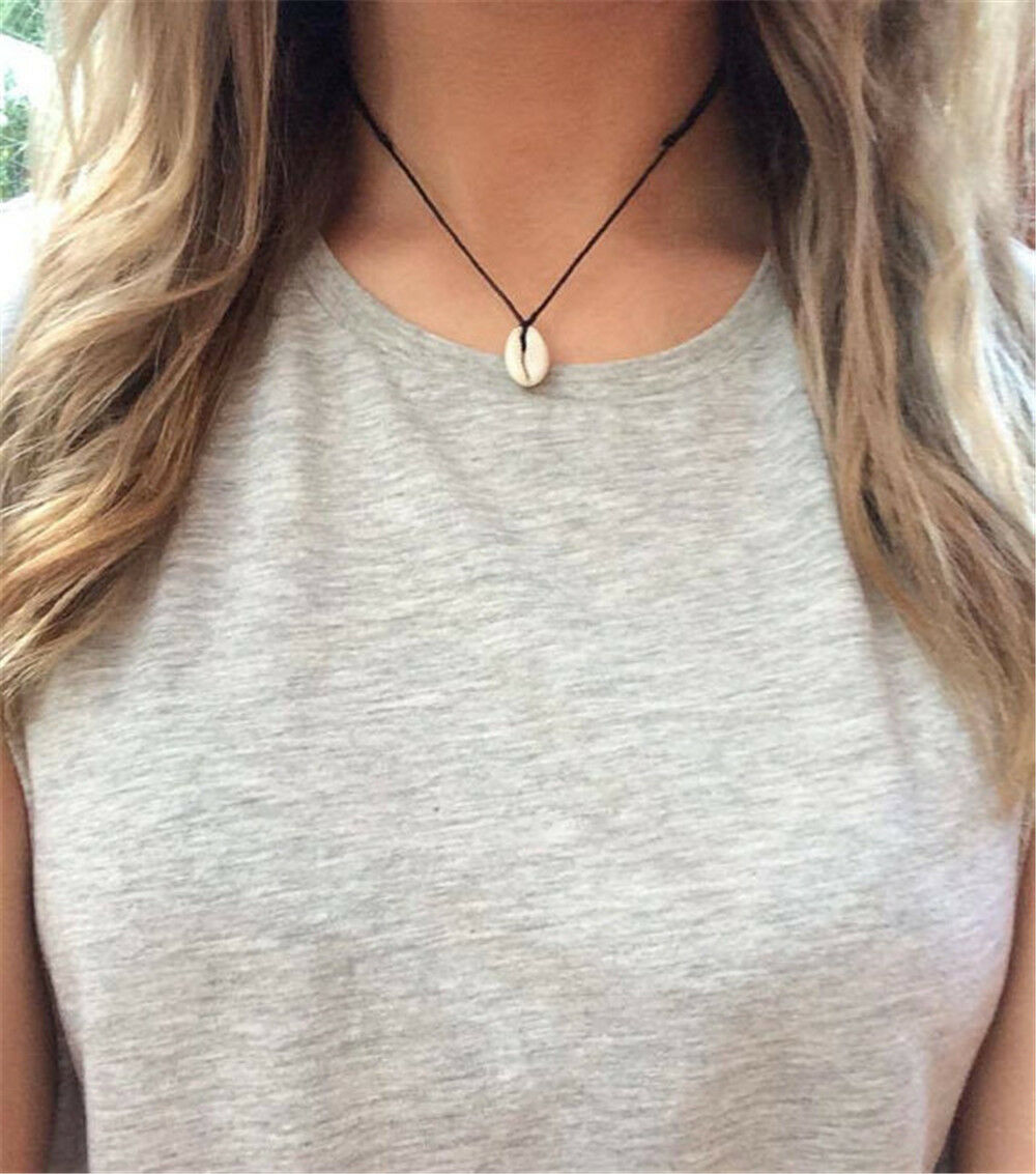 Boho Cowrie Shell Necklace Pendant Hippie Adjustable Beach Mermaid Jewellery