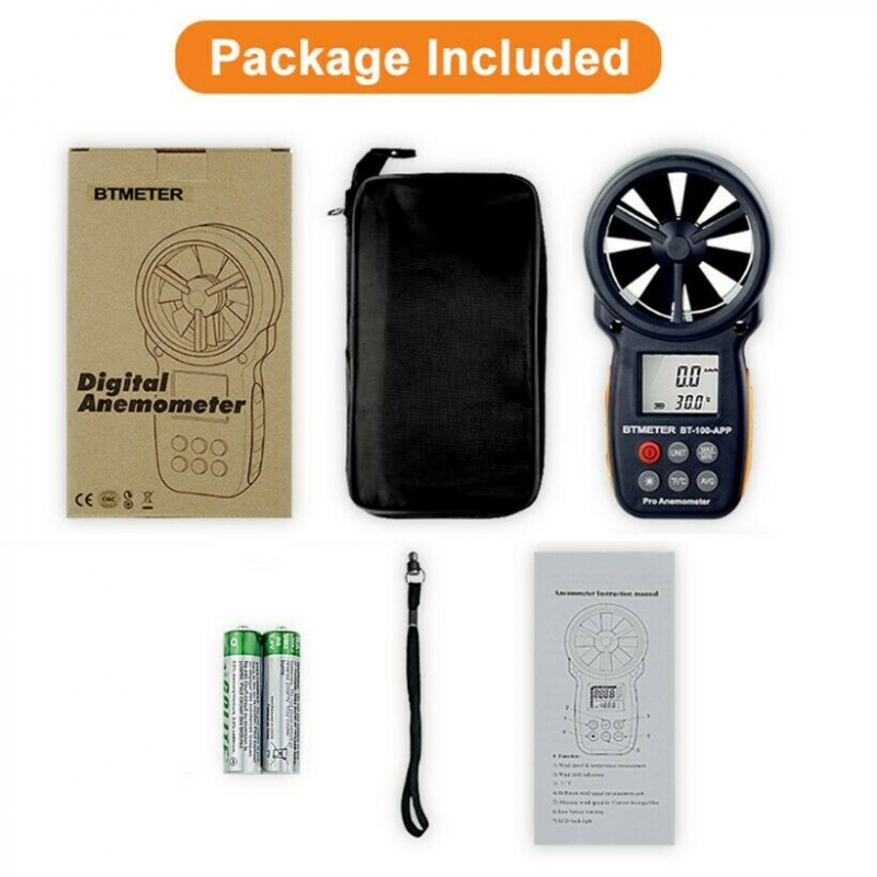 Digital LCD Handheld Anemometer Air Flow Meter Wind Volume Wind Speed Instrument