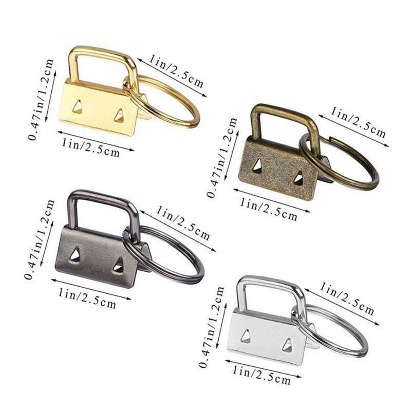 45Pcs Key Fob Hardware Set with Pliers Tassels for DIY Wristlet Clamp Keychain