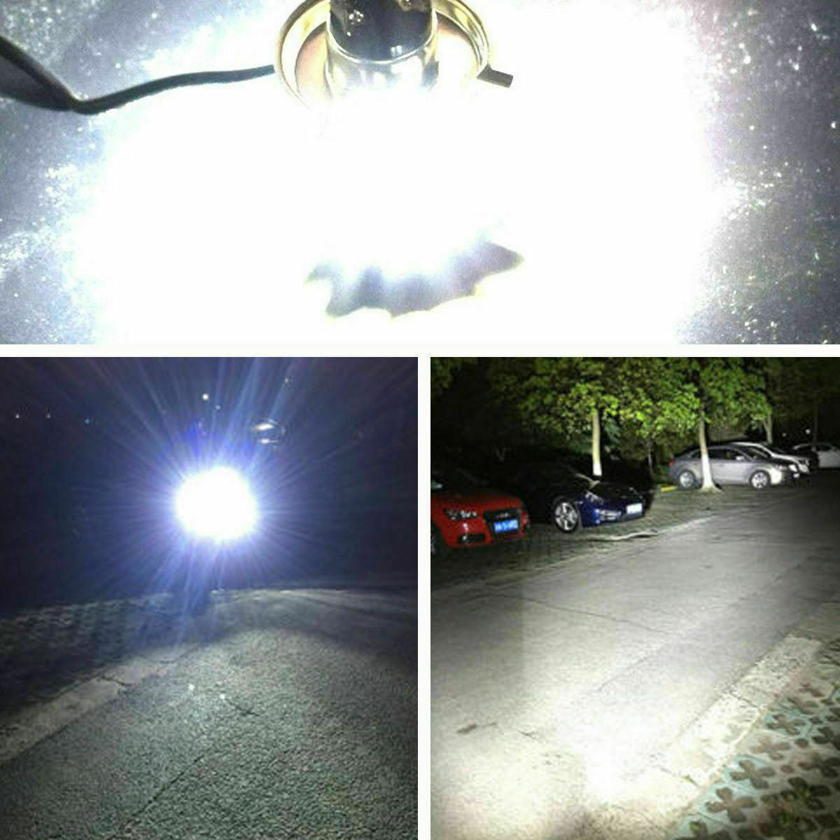 H6 BA20D DC12V LED COB Motorcycle Bike Hi/Lo Headlight Lamp Bulb 6000K 2000LM_US