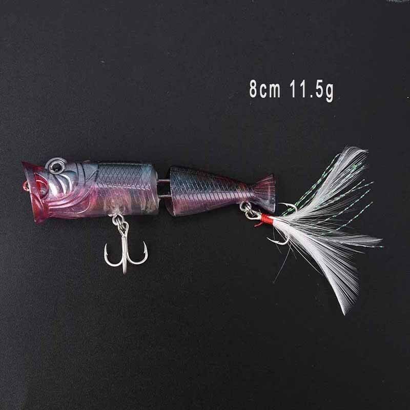 8cm 11.5g fishing lure hard bait artificial popper crankbait wobbler bait .l8