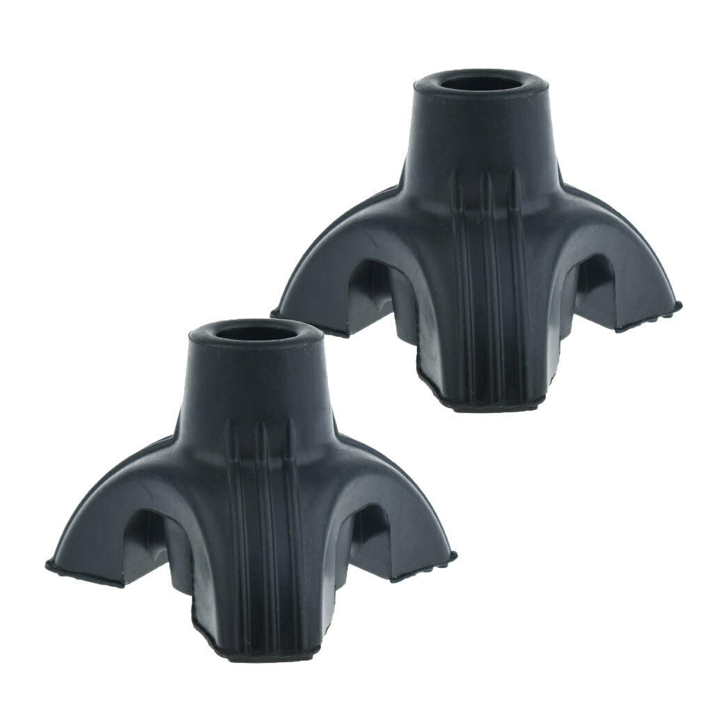 2 Packs Rubber Tips Durable Anti Slip Cane Walking Stick Bottom Black 19mm