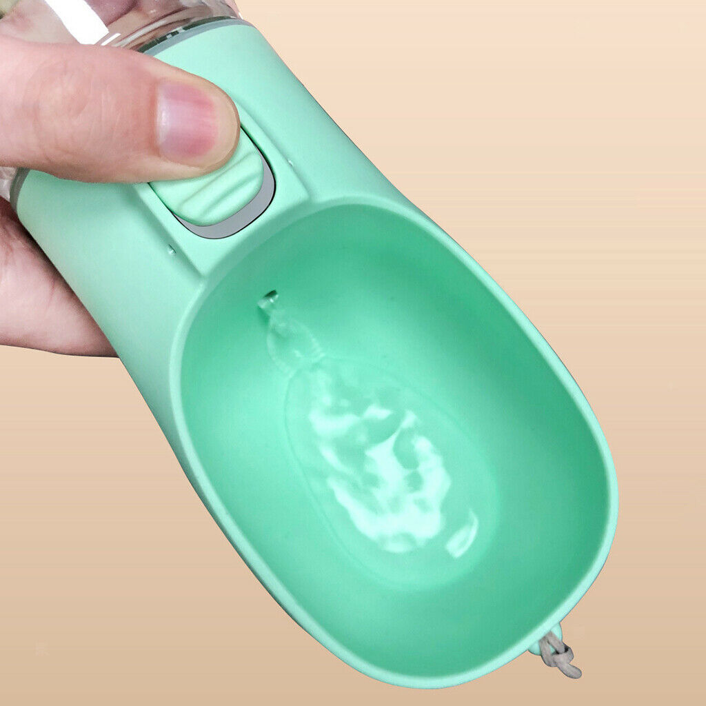 Dog Bottle Outdoor Puppy Drinking Poop Bag Dispenser Feeder Tray Green