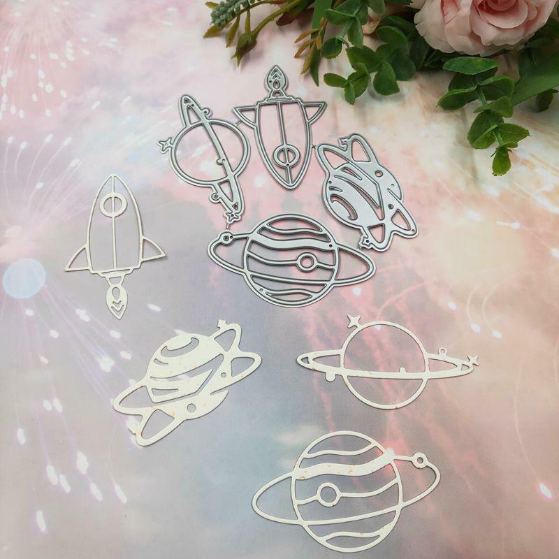 Planet Rocket Metal Cutting Dies Stencil Scrapbooking DIY Album Stamp Paper Card