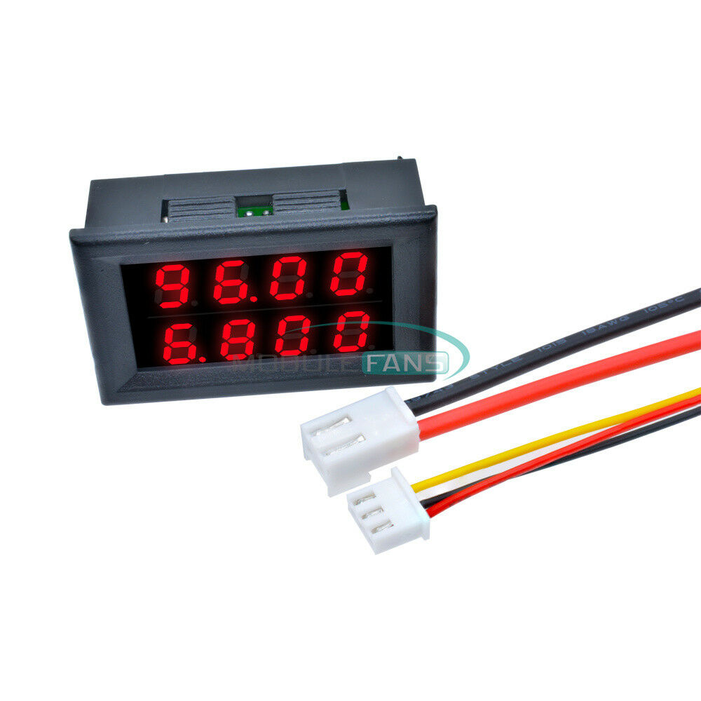 DC 200V 10A Voltmeter Ammeter Red + Red LED Amp Dual Digital Volt Meter Gauge